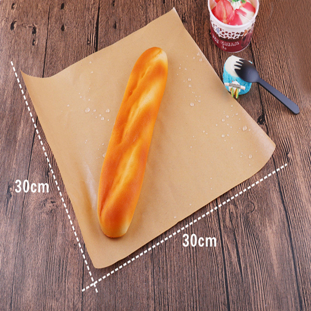 油纸优质牛皮纸汉堡炸鸡盒防鸡肉卷纸包装纸200张烘焙用纸