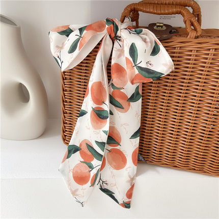 系列水果小丝巾女百搭长条发带腰带