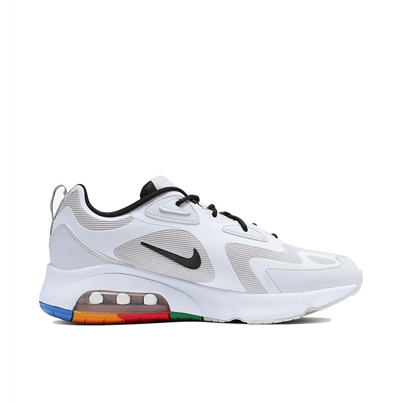 nike耐克airmax200男子白彩虹气垫复古老爹跑步鞋