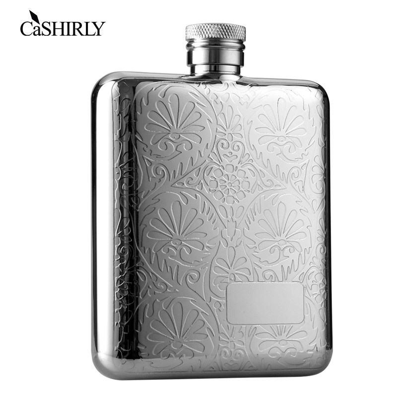 凯尚莱6盎司随身户外便携酒壶6盎司石德国军金属304不锈钢小酒壶