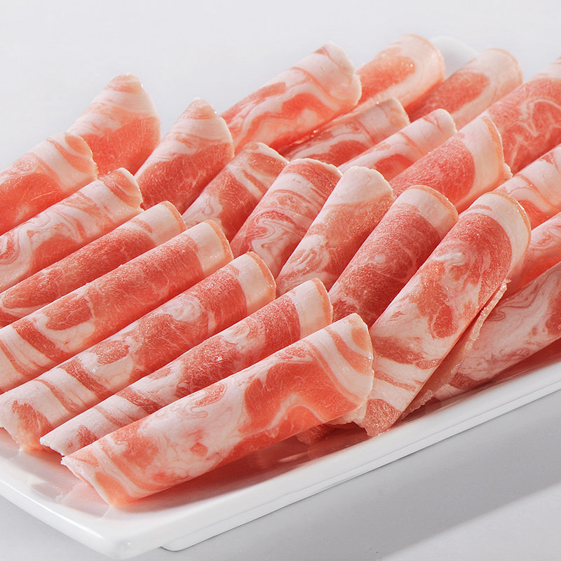 内蒙古锡盟大庄园羔羊肉卷手切羊肉涮火锅烧烤食材