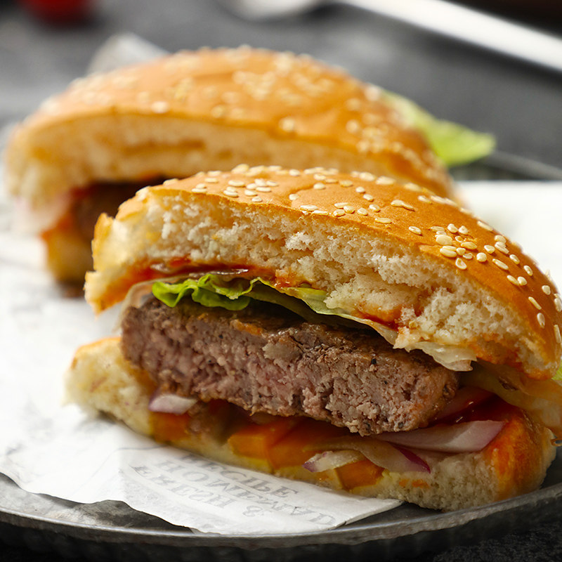 绝世澳洲谷饲安格斯牛肉饼汉堡肉饼800g早餐新鲜西餐食材新鲜