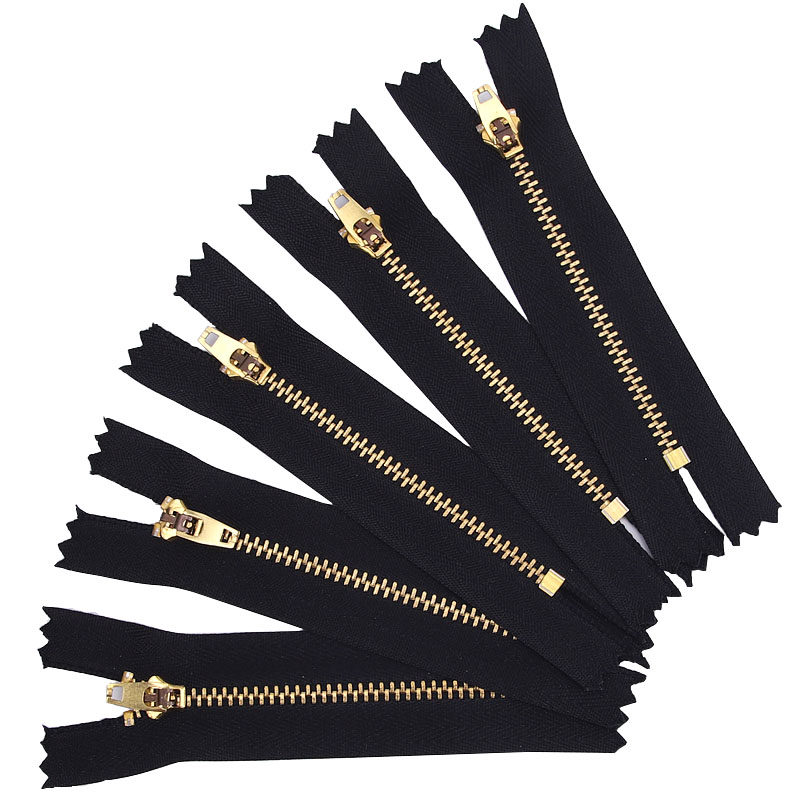 拉链牛仔裤金属裤子门襟黑色4号拉锁休闲西裤拉链