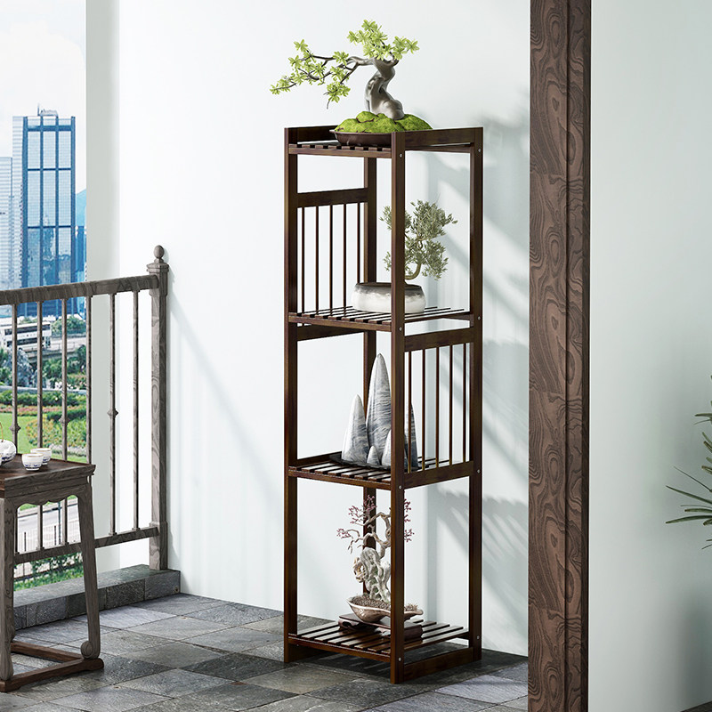 花架室内客厅中式兰花多层落地式实木花盆盆栽花架