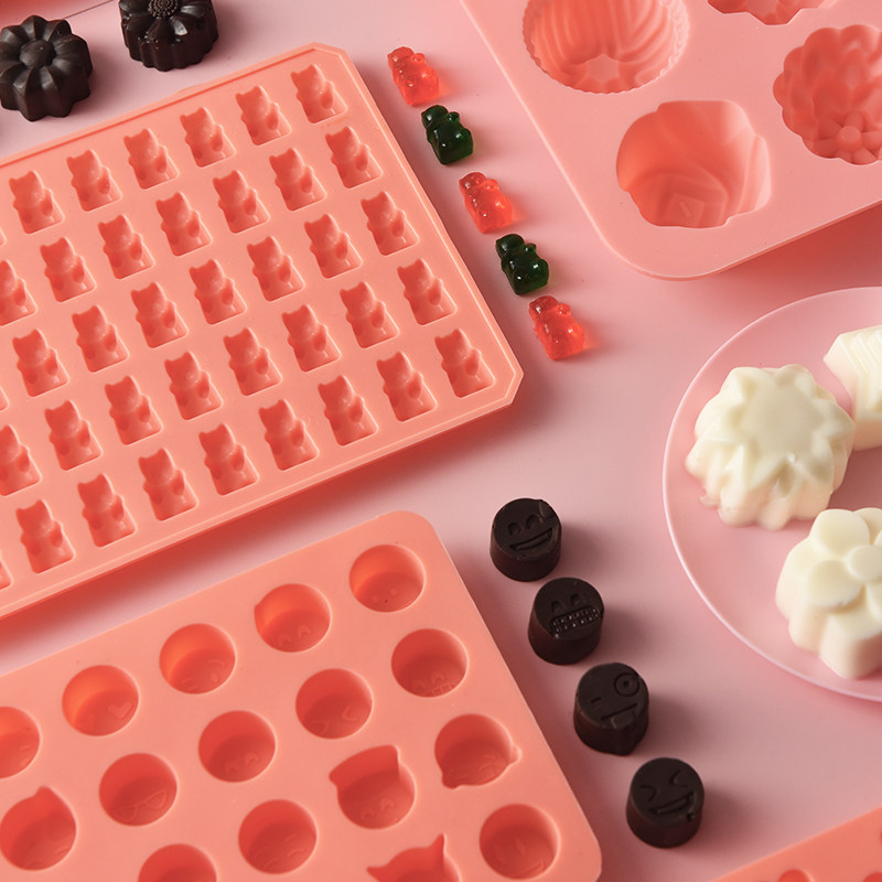 展艺模型diy手工心形小熊果冻硅胶软糖水果烘焙模具