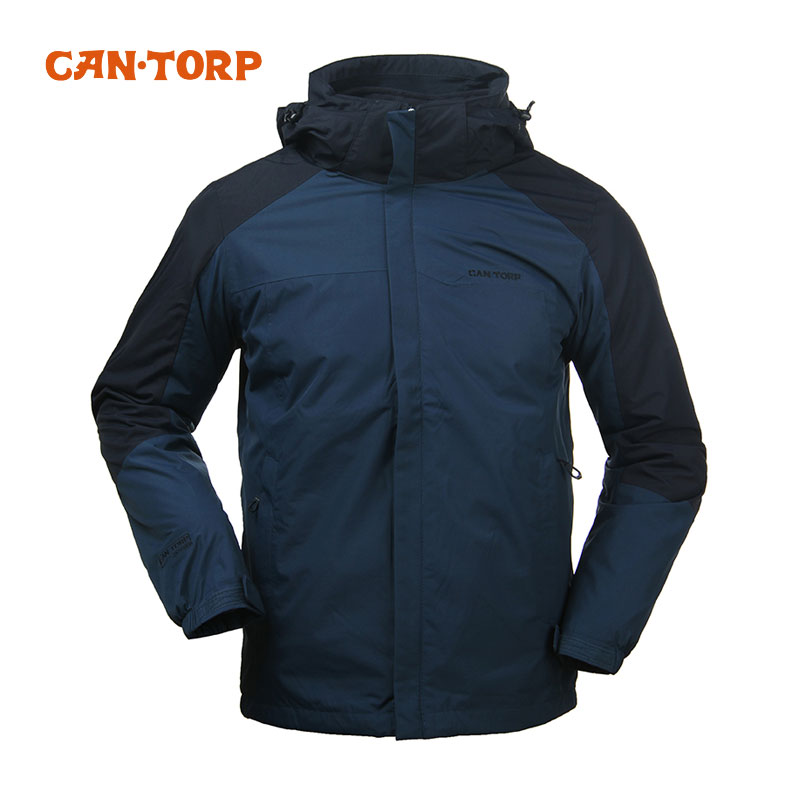 Cantorp户外冲锋衣男 秋冬三合一可拆卸两件套户外登山服抓绒保暖
