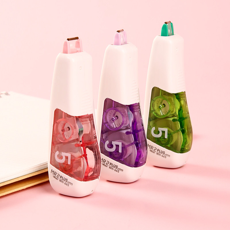 日本plus普乐士修正带mr2涂改带wh-665迷你小学生涂改带套装优惠