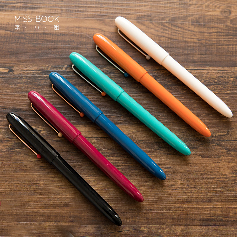 kaco retro锐途钢笔ef尖彩色塑料学生钢笔包尖速写书法练字复古款