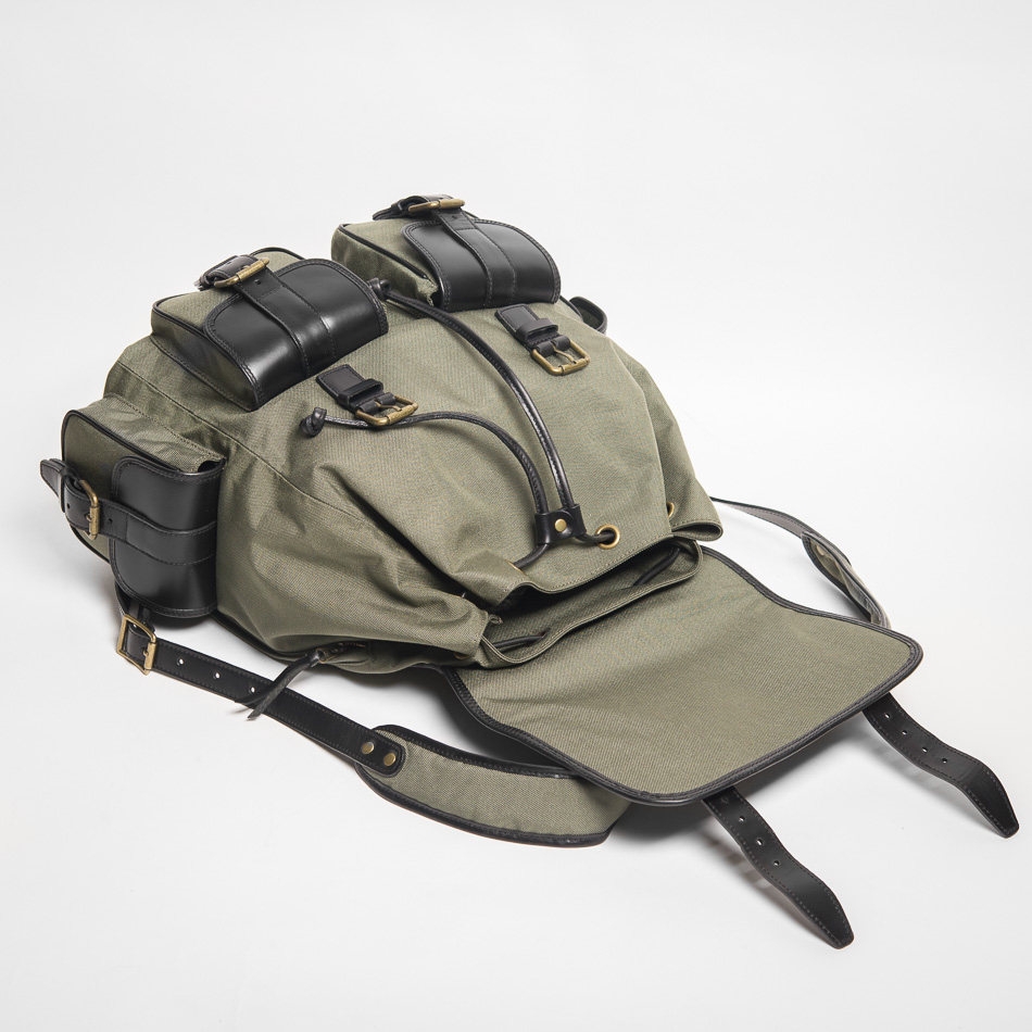 旅人系列!会玩拼接胡椒盐 弹道尼龙真皮拼色 双肩包伞兵包