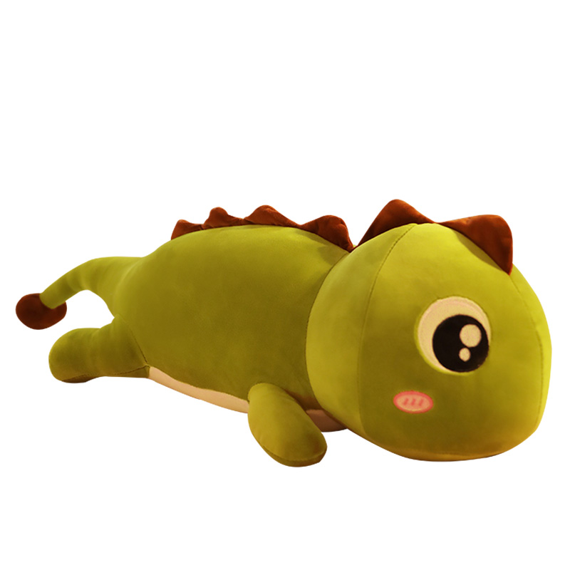 可爱恐龙毛绒玩具长条枕趴着睡睡觉抱枕超软布娃娃毛绒布艺类玩具