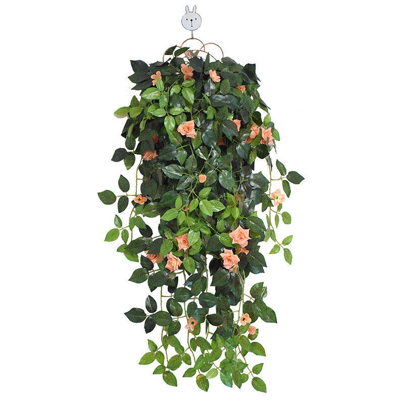 壁花仿真吊兰假花藤条挂壁墙上挂干花篮垂吊仿真花
