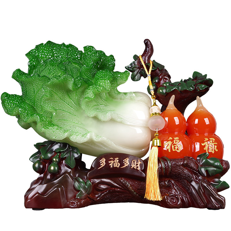 招财葫芦工艺品开业实用礼品玉白菜
