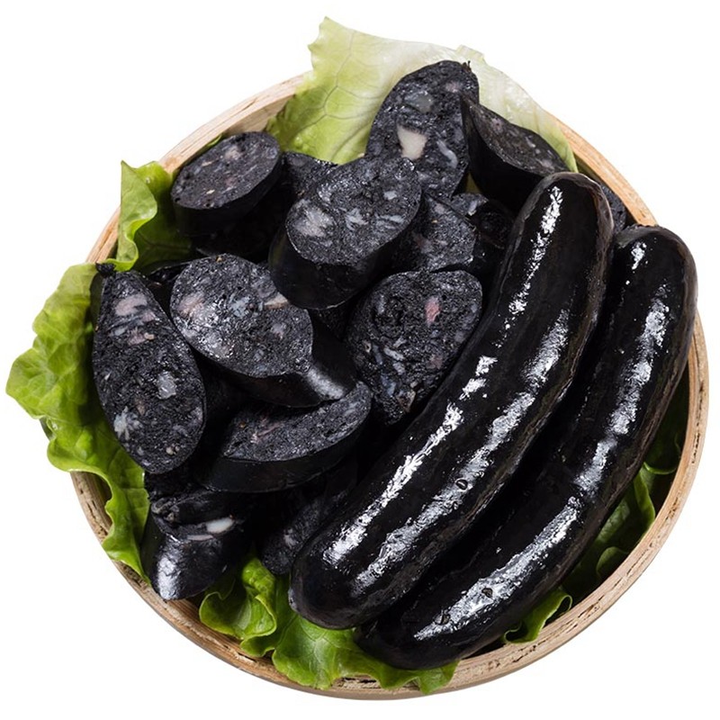 源香墨鱼肠台湾墨鱼香肠黑色地道肠热狗肠正宗火山石烤肠批发