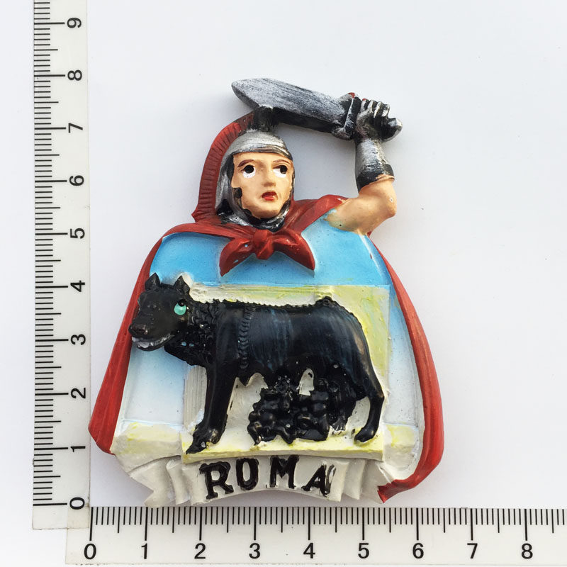 意大利首都罗马狼孩传说雕塑斗兽场圣彼得广场立体冰箱磁性贴