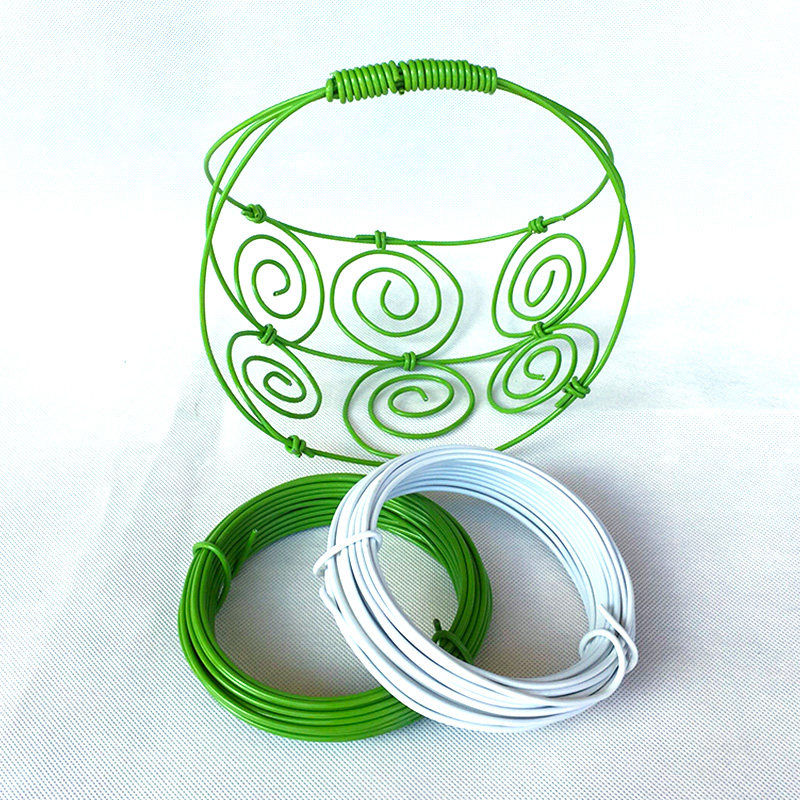 园艺包塑铁丝手工diy花架造型盆栽爬藤支架粗铁扎丝定型花艺包邮