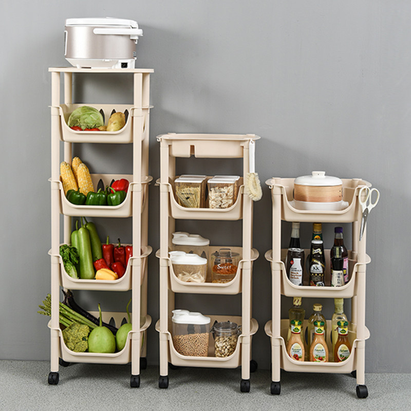 厨房置物架落地多层放蔬菜菜架子用品篮子储筐厨房置物架