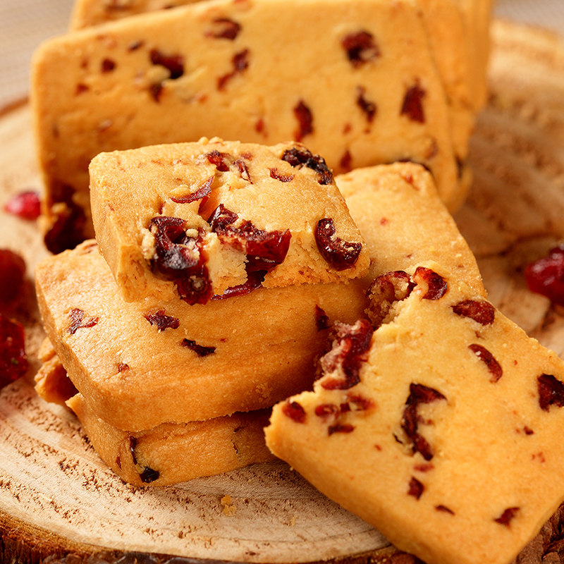 卜珂蔓越莓曲奇饼干200g*3批发整箱散装蔓越梅抹茶曼越梅曲奇饼干