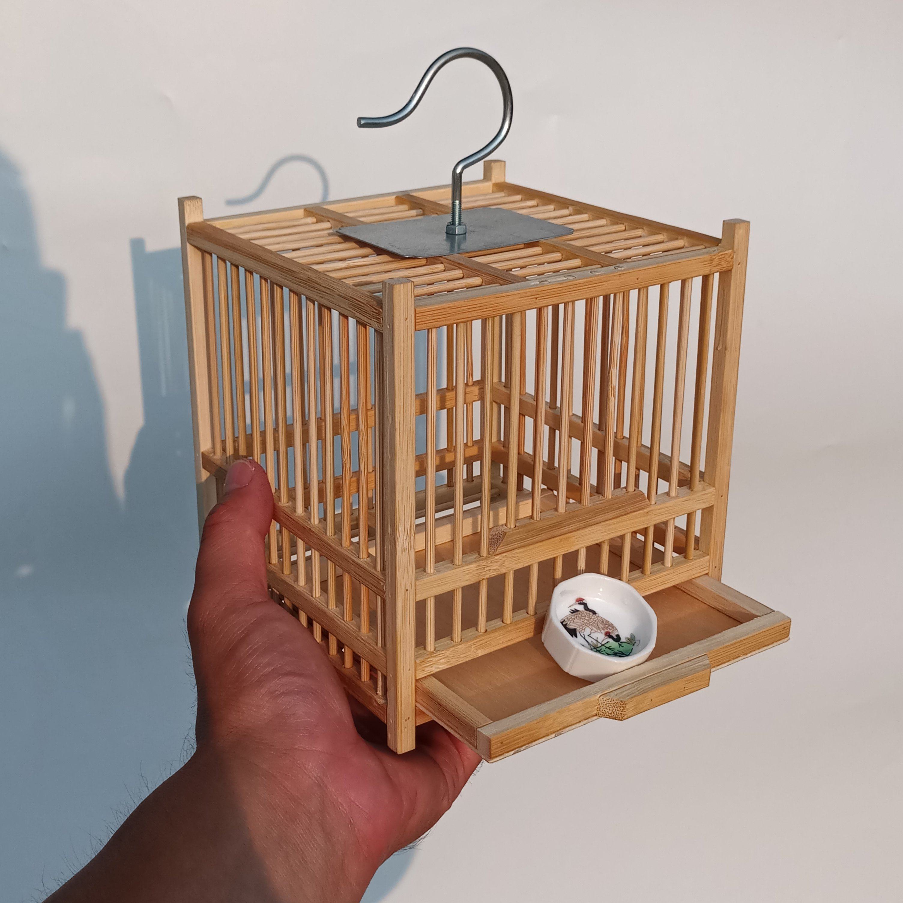 蝈蝈蟋蟀蛐蛐用具鸣虫笼子精制空间竹制天然竹爬虫