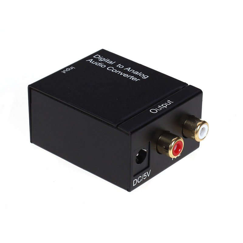 小米4a 4c电视连接音响功放低音炮转换器 spdif转双莲花线3.5接口