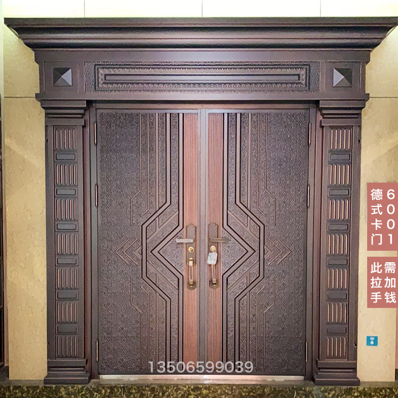 防盗门 别墅大门 进户门安全门家用入户门对开子母车库门农村双开