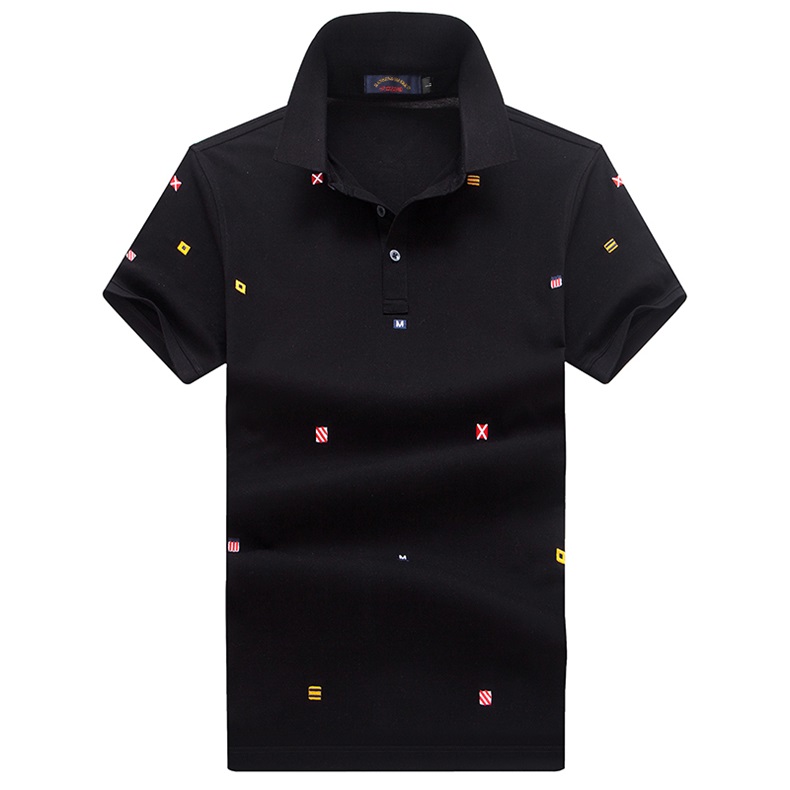 香港品牌男装短袖t恤翻领商务绣花高档大牌保罗POLO衫上衣半袖潮