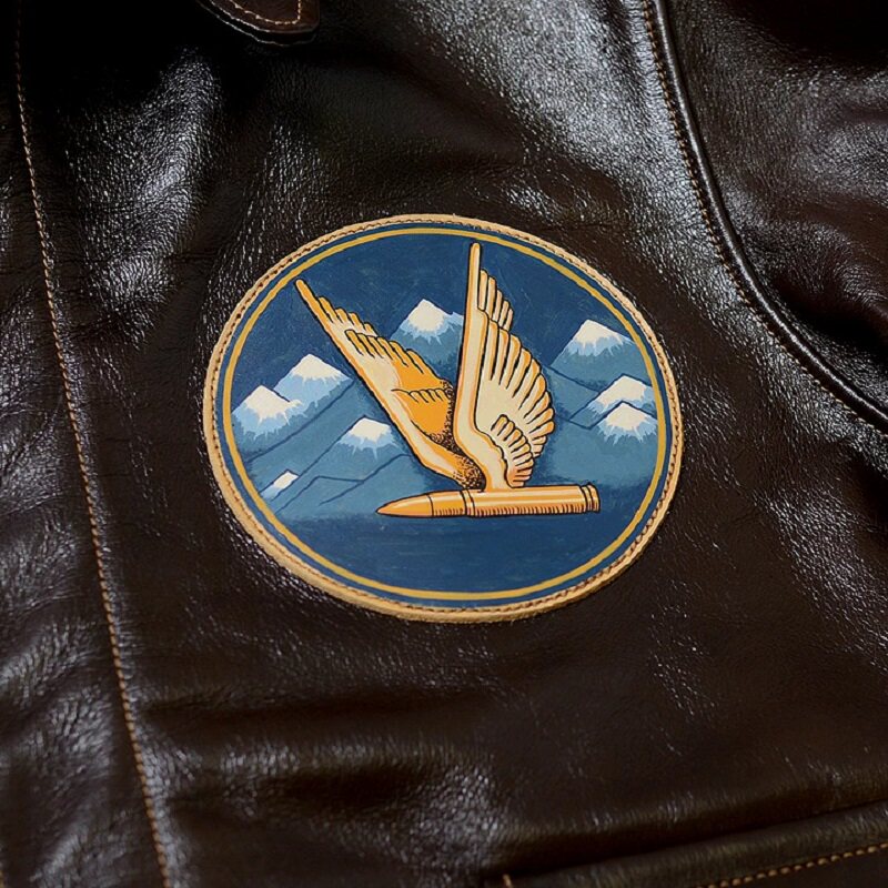 官方代理buzzricksonsa2二战手绘背画马皮飞行夹克