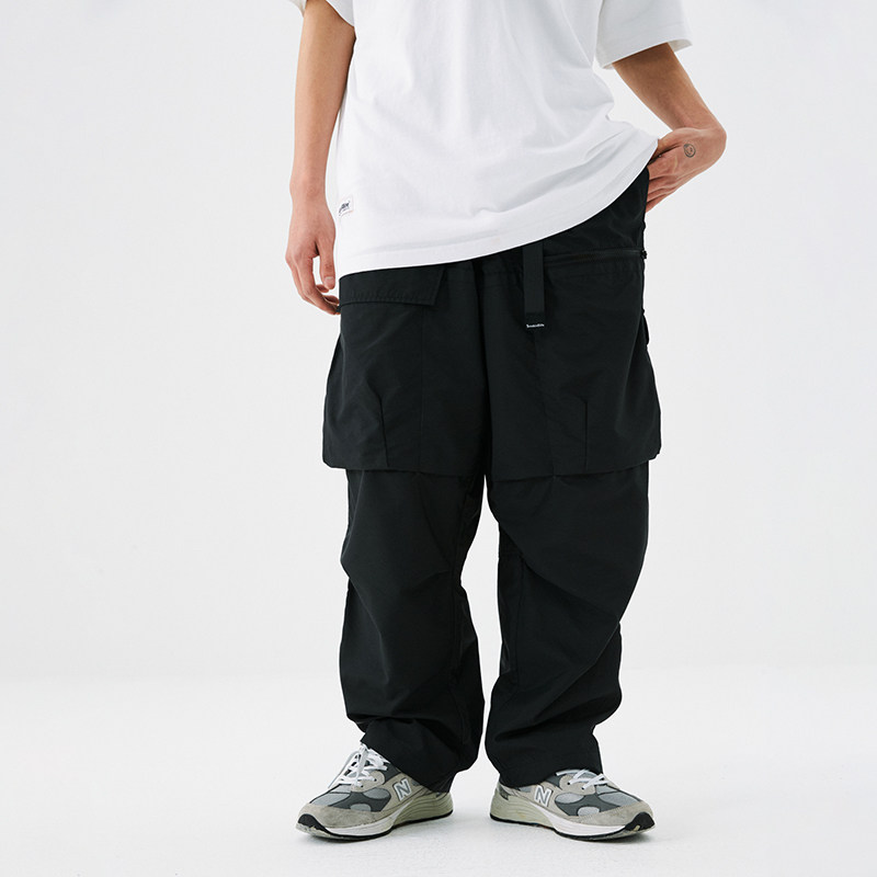 smokinglifesmkl山系城市机能宽松多口口袋尼龙长裤休闲裤