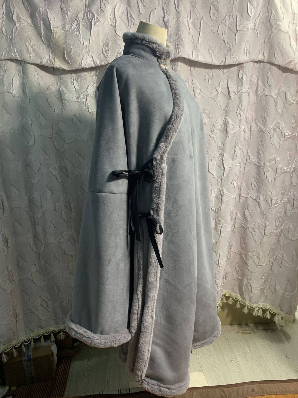 加厚冬款汉服斗篷明制立领斜襟交领大氅氅衣汉服