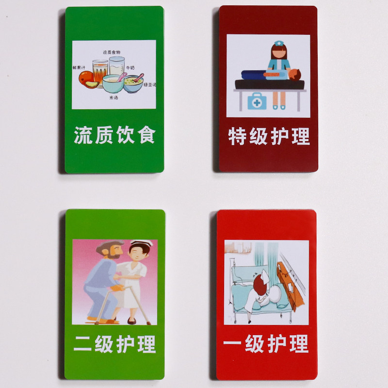 护理警示标志牌医院小心跌倒防压疮坠床标识卡挂床牌医用床头吊牌