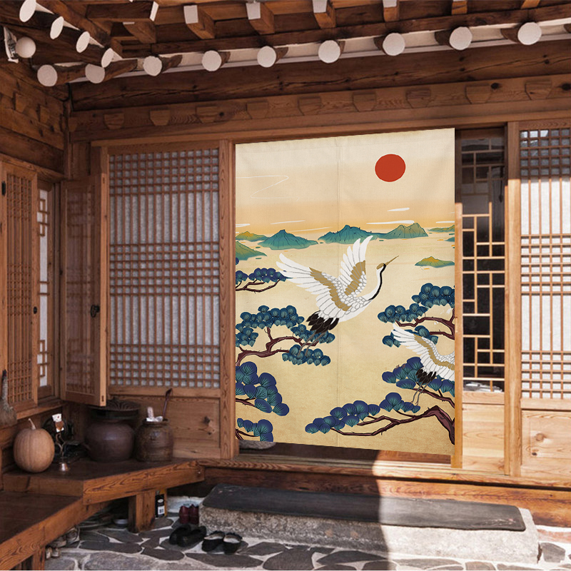 日式门帘半帘和风布艺隔断日本帘子居酒厨房门帘