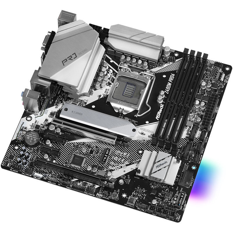 asrock华擎科技z490mpro4主板matx小板主板