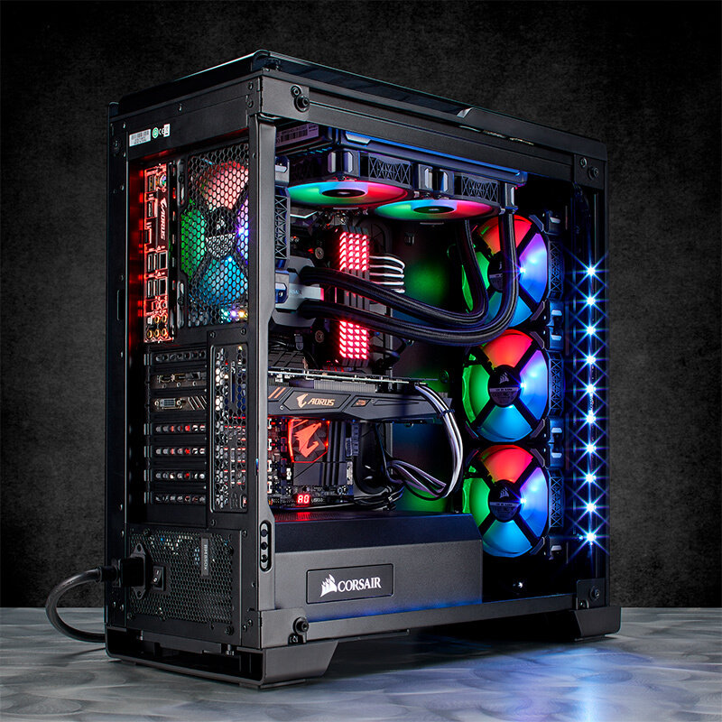 美商海盗船ml120/140mm pro rgb机箱散热器海盗船静音水冷风扇pwm