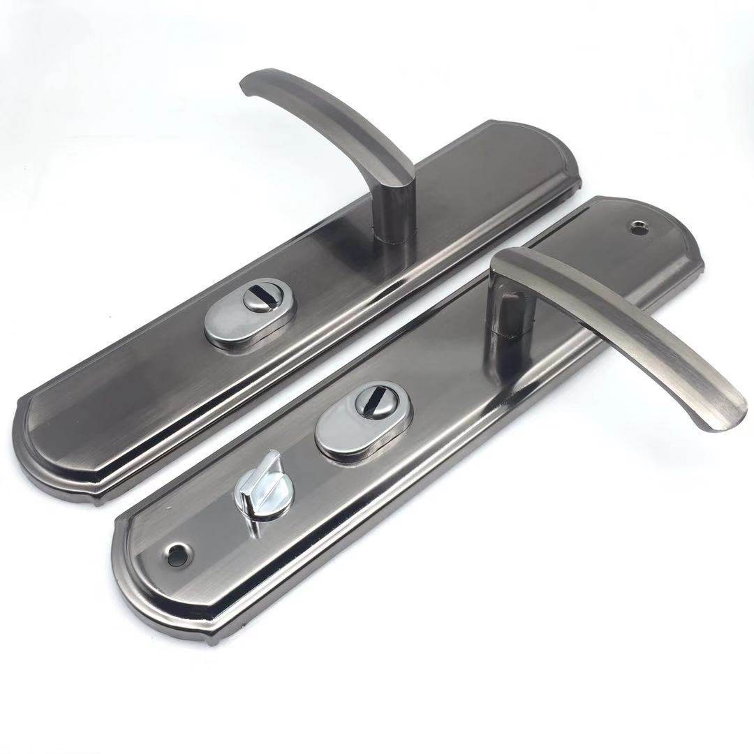 门锁整套不分左右左右手手柄黑金刚防盗防盗门家用机械门锁