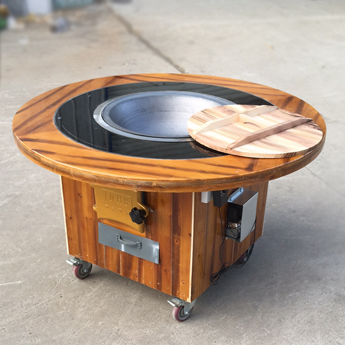 柴火火鸡移动地锅专用灶台商用户外铁锅桌子火锅桌