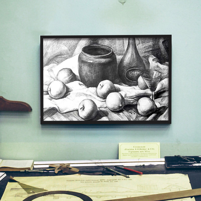 实木海报素描宣传美术装裱8k画框16ka1相框