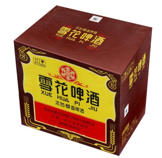 雪花啤酒snowbeer经典沈阳老雪口感醇厚12度容量劲道足640ml12瓶