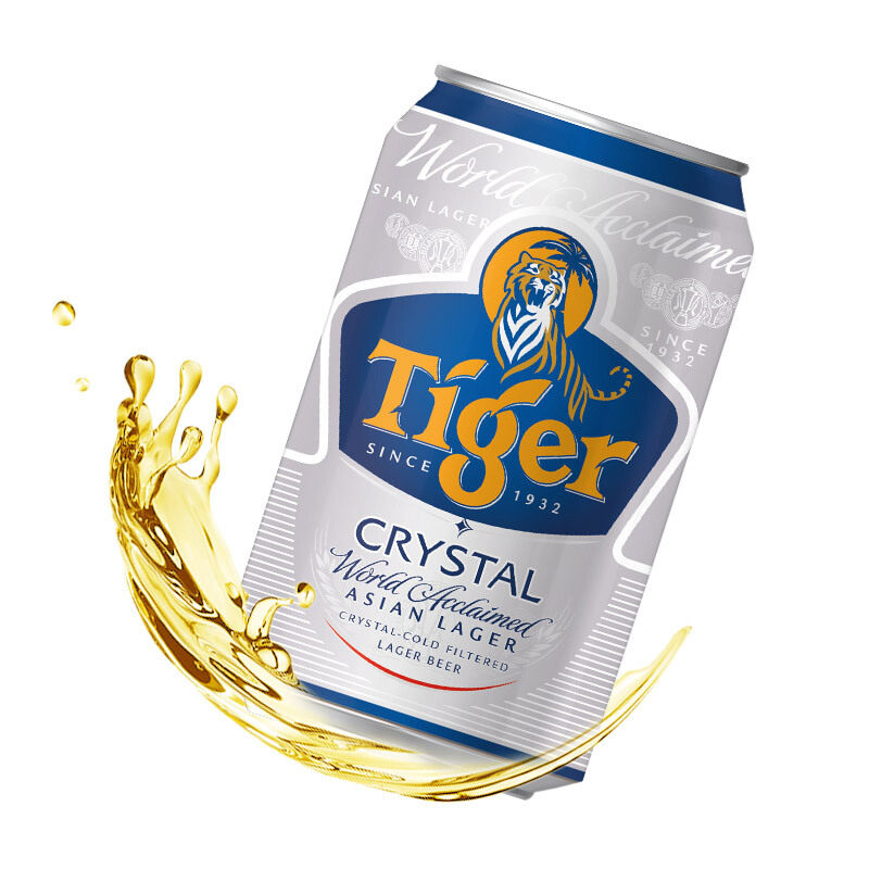 虎牌啤酒tiger高端晶纯330ml24听整箱啤酒