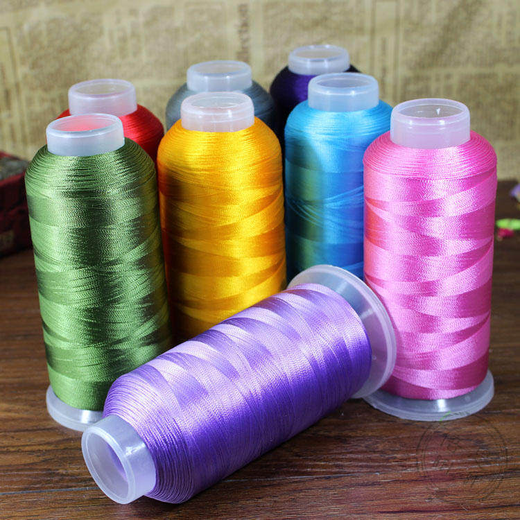 120d人造丝双股4000米绿色环保电脑绣花线手工diy流苏线