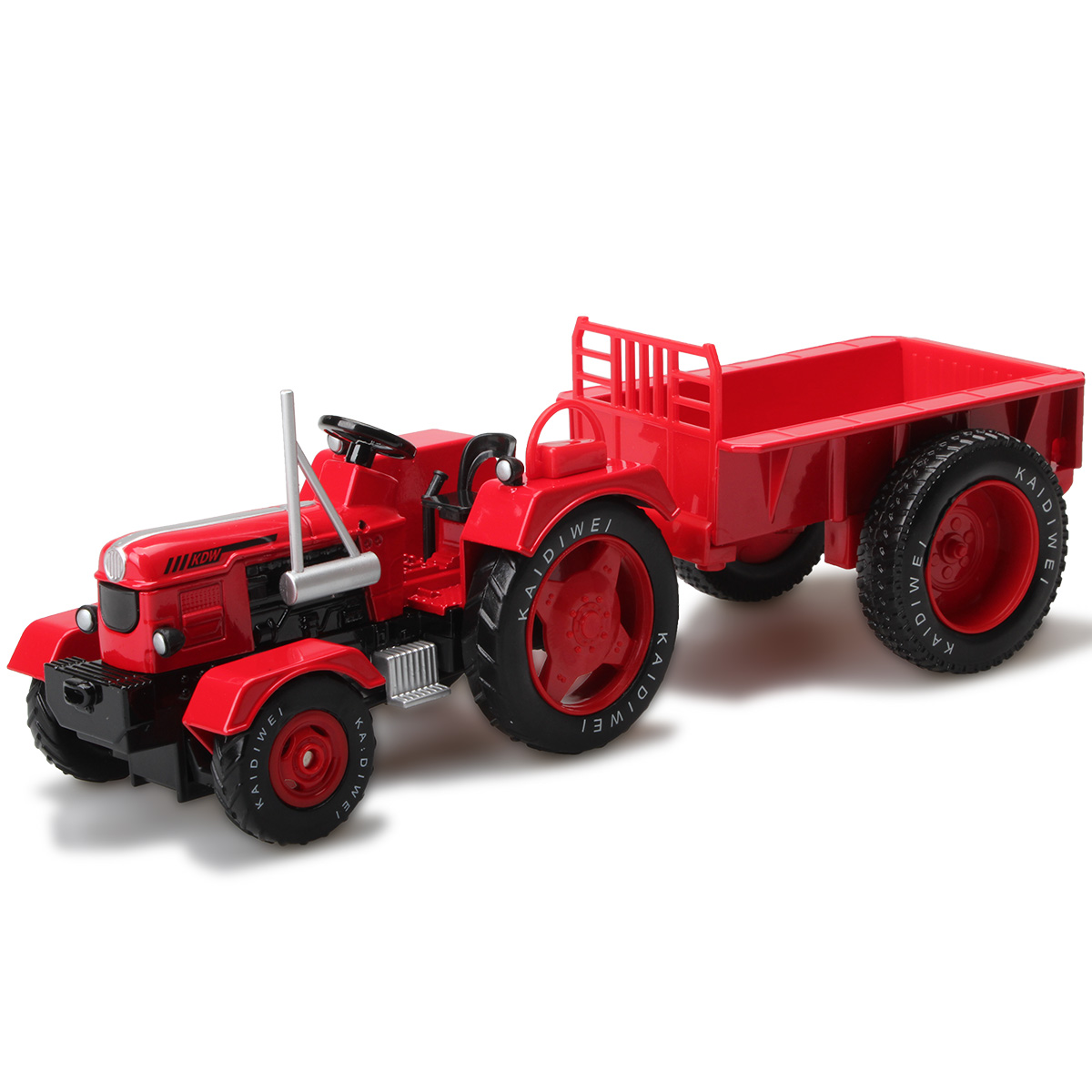 凯迪威农用伐木拖拉机模型平板板卡合金工程车儿童车模