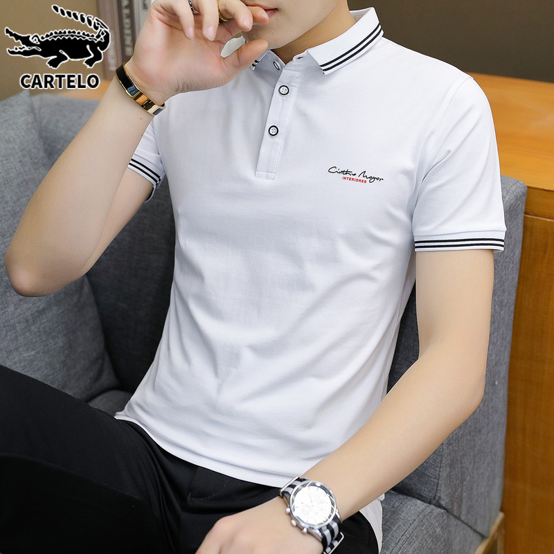 鳄鱼白色polo衫t恤男士休闲2022夏季薄款半袖纯棉衣服短袖男体恤