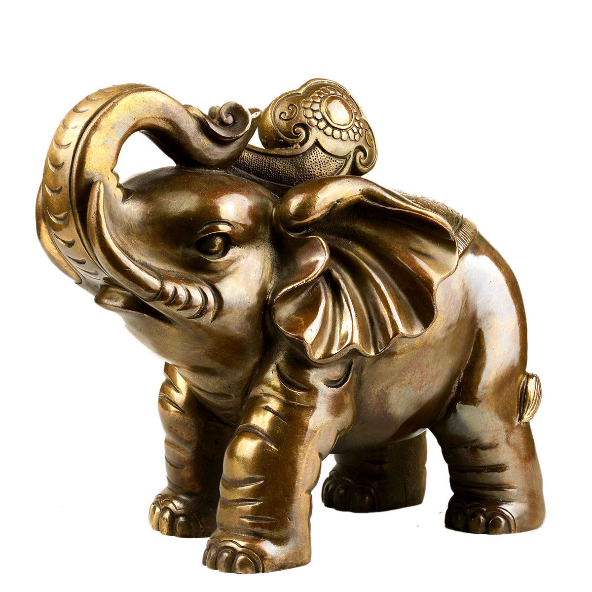 卓弘大象摆件一对吸水象铜工艺品店铺客厅开业摆件