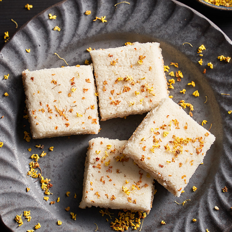 传统糕点桂花糕香糯桂花米糕甜点小吃早餐网红糕点零食下午茶点心