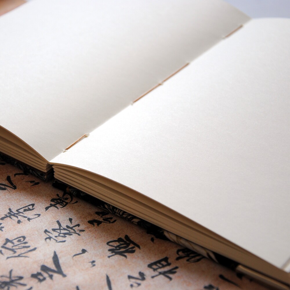 玄鹤斑町手工本烫金仙鹤古风文创笔记本裸脊线装笔记本