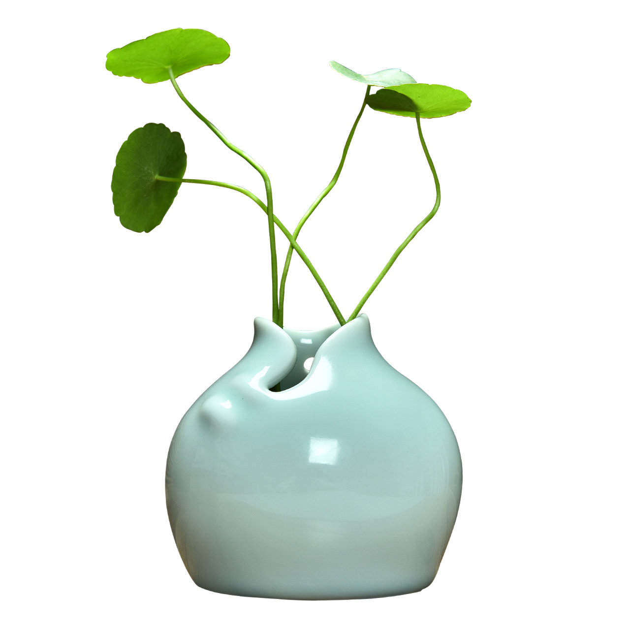 东方泥土陶瓷清新田园迷你水培绿萝小花花瓶摆件干花花瓶