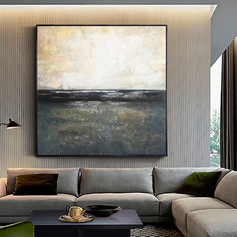 纯手绘油画北欧风格装饰画玄关抽象简约壁画过道竖版美式挂画大幅