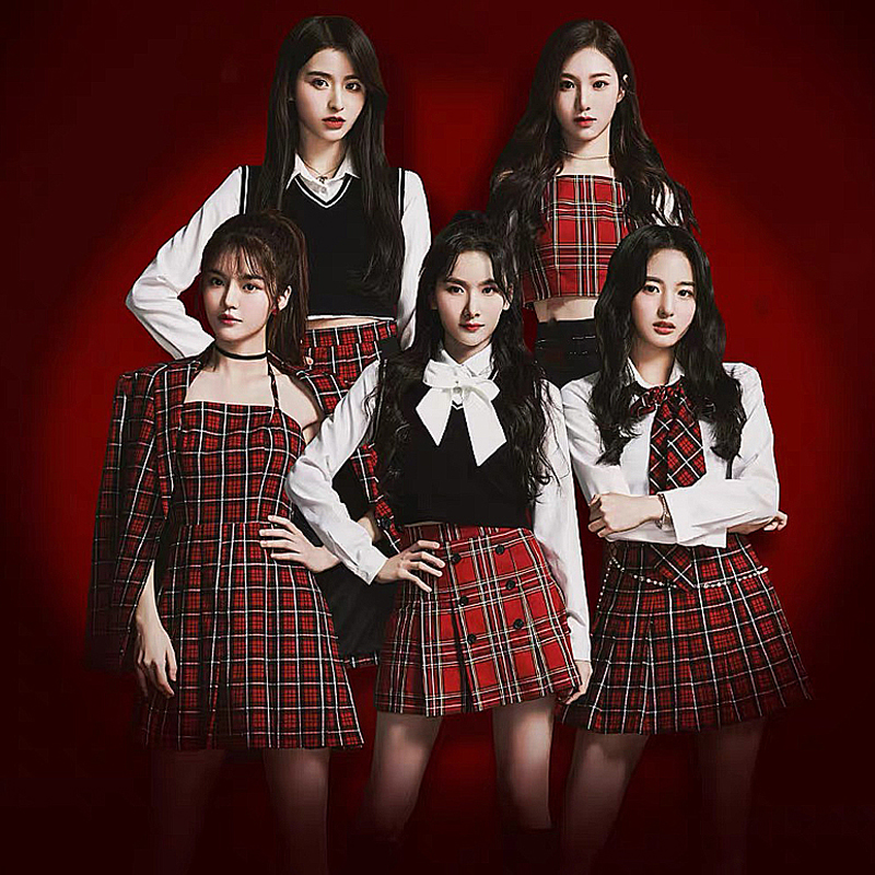 青春有你女团同款打歌服韩学院jk制服套装民族服装