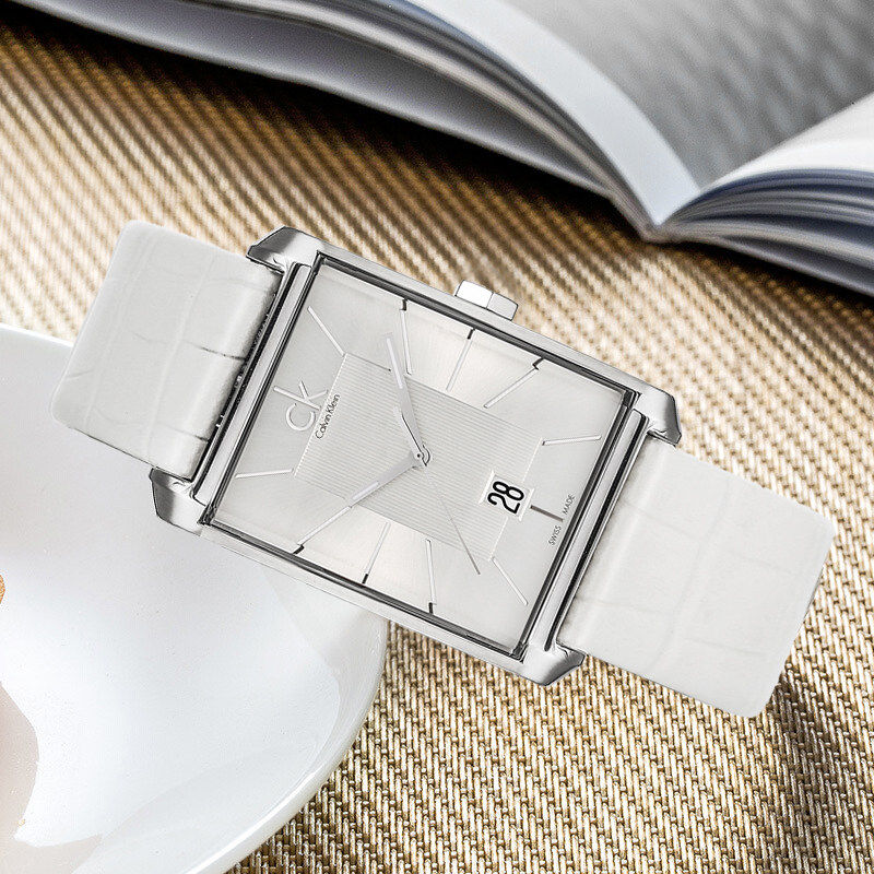 官方授权calvinklein卡文克莱简约方盘石英ck男女中性方形表