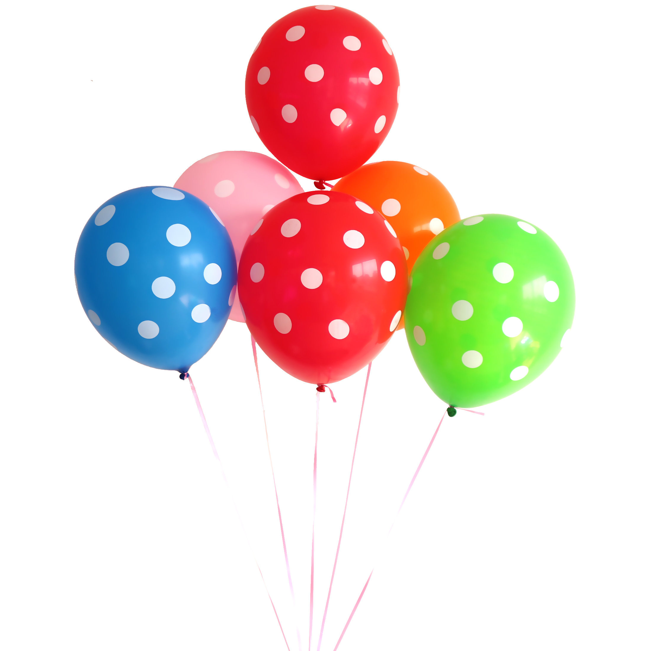 加厚彩色气球圆点波点卡通汽球儿童无毒防爆气球