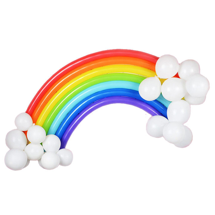 彩虹造型加厚太子长条魔术气球汽球儿童生日气球