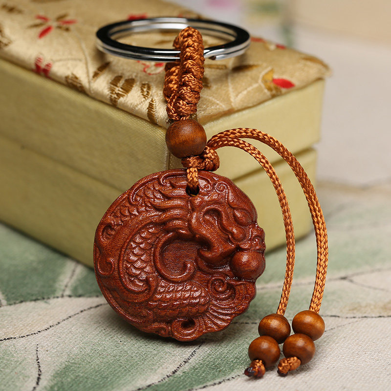 2019年吉祥物云鹭万鲤车挂龙镇宝吊坠金龙鱼饰品挂件项坠